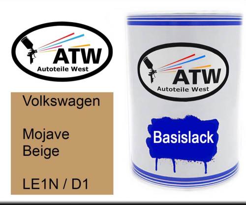 Volkswagen, Mojave Beige, LE1N / D1: 500ml Lackdose, von ATW Autoteile West.